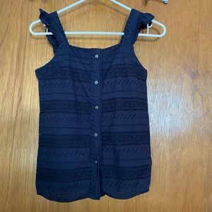 Navy blue blouse LOFT